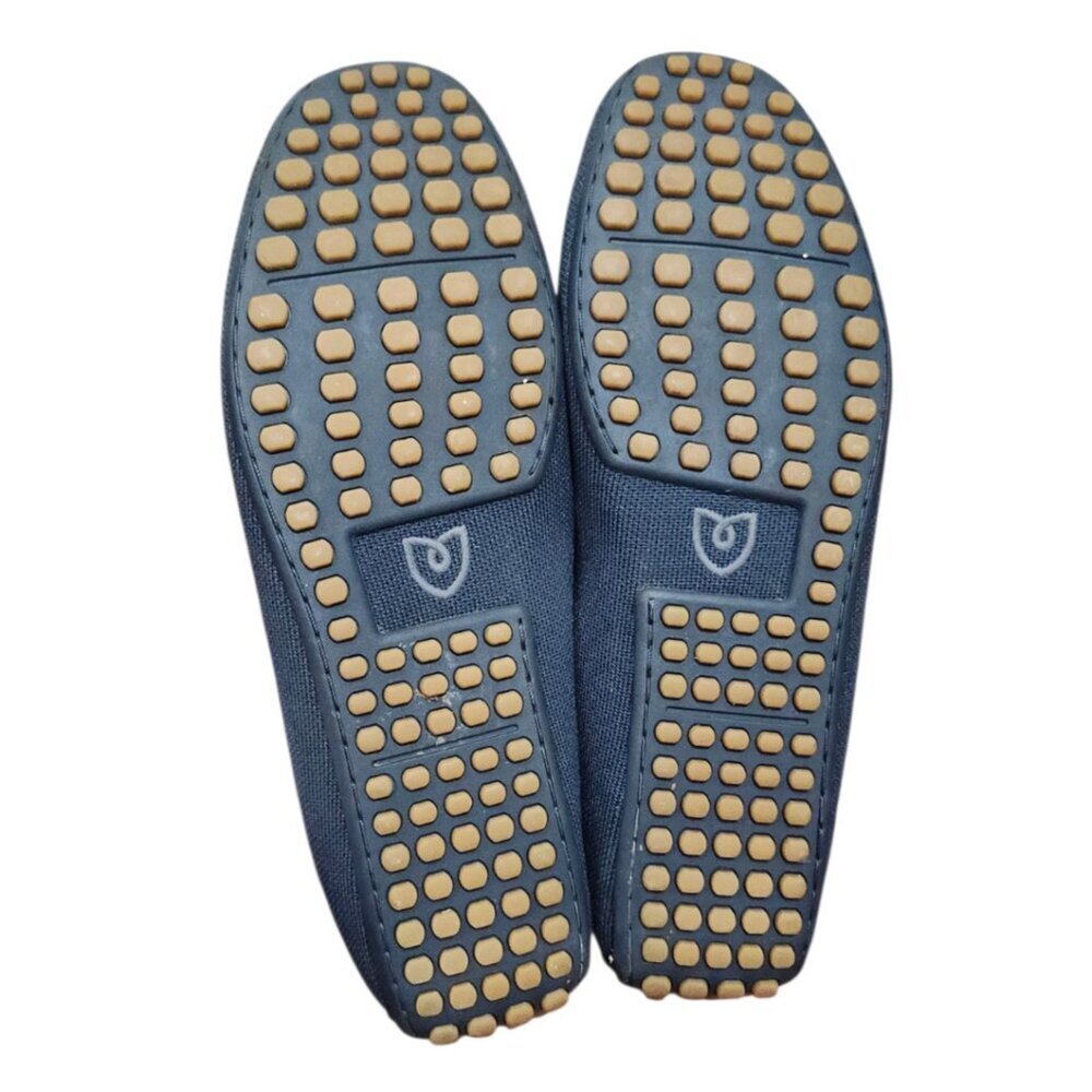 Rothy’s Men’s 12.5 Blue Slip-On Driving Loafers Recycled Knit Rubber Sole Shoes - Picture 9 of 14